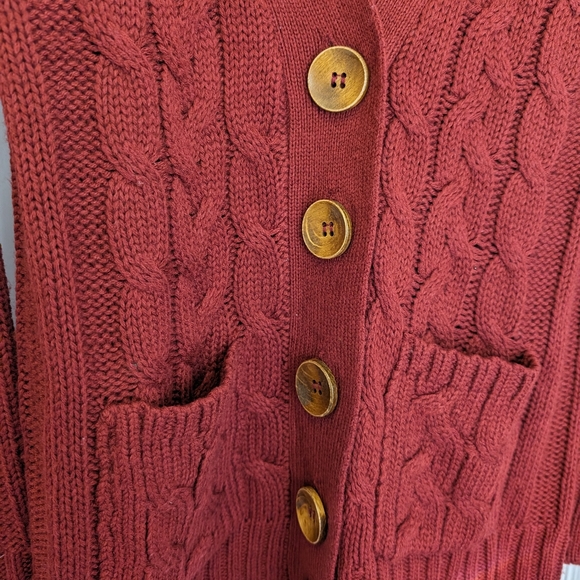 Burgundy MAK / Modcloth cardigan - Picture 3 of 3